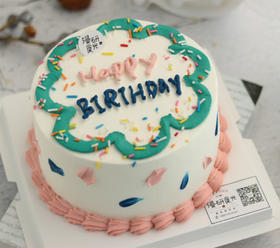 【生日蛋糕】手绘happybirthday款