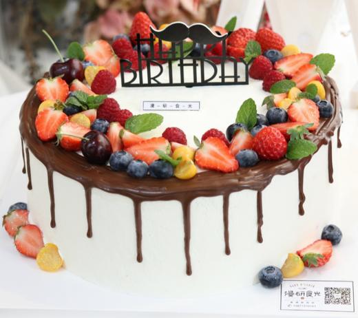 【生日蛋糕】巧克力淋面水果蛋糕 商品图0