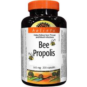 Holista Bee Propolis天然黑蜂胶囊500mg*200粒 美国代购，无中文标签，介意慎拍