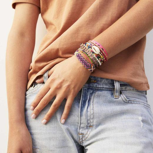 北京仓｜Hipanema-Version 08-粉色 彩绳 手链［法国设计师］ 商品图0