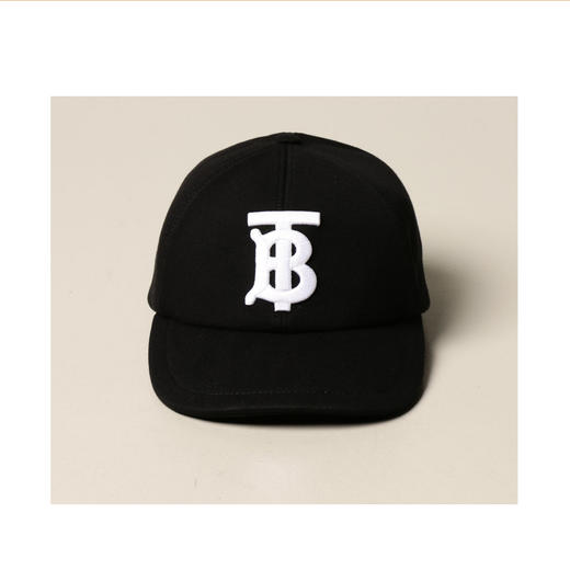 【一】BURBERRY 巴宝莉 中性TB专属标识装饰刺绣棉质平织棒球帽 黑色 8038141 A1189 商品图1