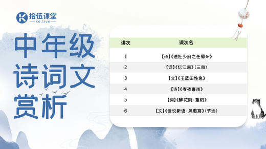 中年级诗词文赏析_第6讲 商品图0
