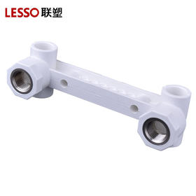 联塑 PPR 双联座内螺纹三通 白色 20*1/2