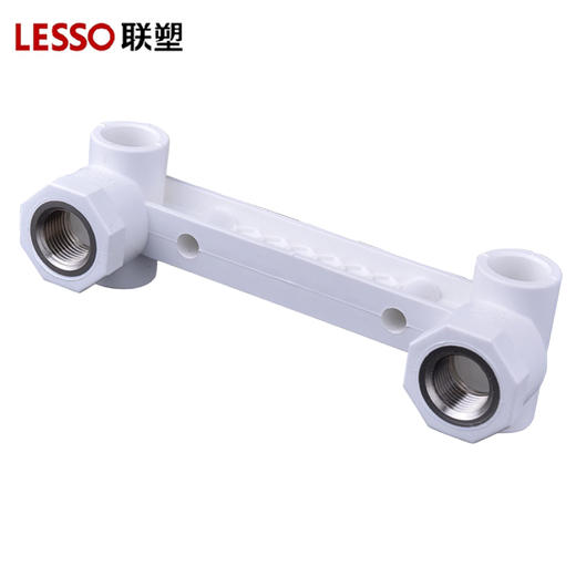 联塑 PPR 双联座内螺纹三通 白色 20*1/2 商品图0