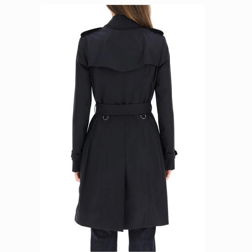 【一】BURBERRY 巴宝莉 女士切尔西版型 – 中长款 Heritage Trench 风衣 黑色 8027994 A1177 商品图2