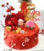 [生日蛋糕]红色系寿婆祝寿款 商品缩略图0