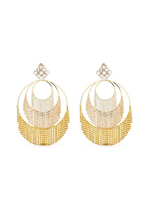 北京仓｜Rosantica-Lame-三层渐变 水晶 耳夹［意大利设计师］ 商品图1