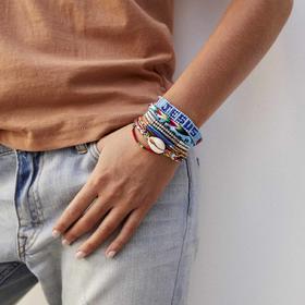 北京仓｜Hipanema-Version 04-蓝色 彩绳 手链［法国设计师］