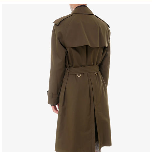 BURBERRY 巴宝莉 男士威斯敏斯特版型 - Heritage Trench 长款风衣 军绿色 8028094 A1205 商品图3