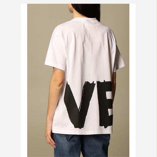 BURBERRY 巴宝莉 女士棉质LOVE字母印花圆领短袖T恤 白色 8037303 A1464 商品图2