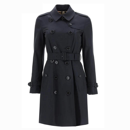 【一】BURBERRY 巴宝莉 女士切尔西版型 – 中长款 Heritage Trench 风衣 黑色 8027994 A1177 商品图0
