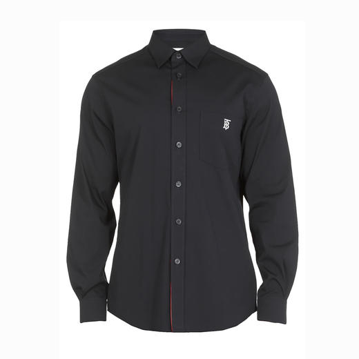 【一】BURBERRY 巴宝莉 男士TB专属标识装饰图案刺绣功能性棉质衬衫 蓝色 8043062 A1222 商品图0