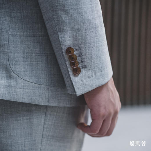 Hardy Minnis Fresco III Lite 强捻抗皱浅灰色意式全麻衬套装 商品图8