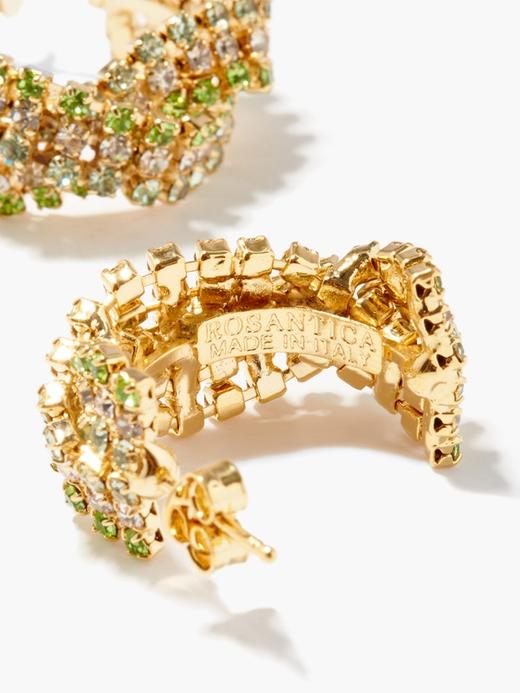 北京仓｜Rosantica-Chevron-双色 水晶 耳环（绿色）［意大利设计师］ 商品图3