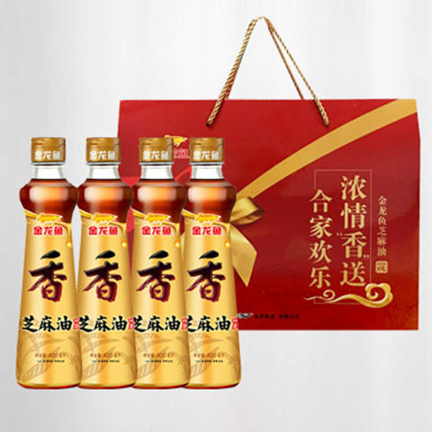 金龙鱼 芝麻油 芝麻香油400ml*4礼盒装10002169 商品图1