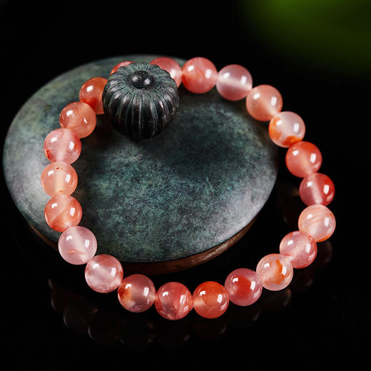 【顺丰包邮】荔枝冻冰飘南红，水润剔透神似荔枝冻、携来一沁冰凉，颗颗飘红、重拾风雅静美【下单15天发货】 商品图6