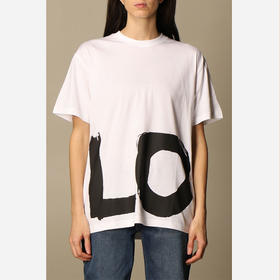 BURBERRY 巴宝莉 女士棉质LOVE字母印花圆领短袖T恤 白色 8037303 A1464