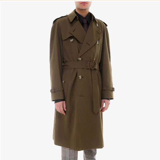 BURBERRY 巴宝莉 男士威斯敏斯特版型 - Heritage Trench 长款风衣 军绿色 8028094 A1205 商品图2
