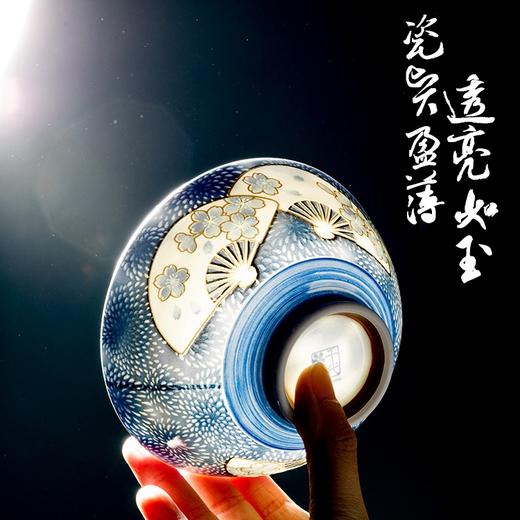 【旬彩】 千代源日本进口和韵风陶瓷五入饭碗高脚碗 M-106 商品图1