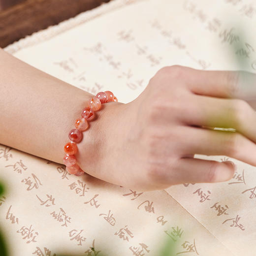 【顺丰包邮】荔枝冻冰飘南红，水润剔透神似荔枝冻、携来一沁冰凉，颗颗飘红、重拾风雅静美【下单15天发货】 商品图10