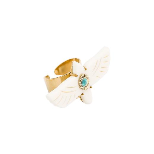 北京仓｜Hipanema-Chica-祖尼部落鸟 戒指（白色）［法国设计师］ 商品图2