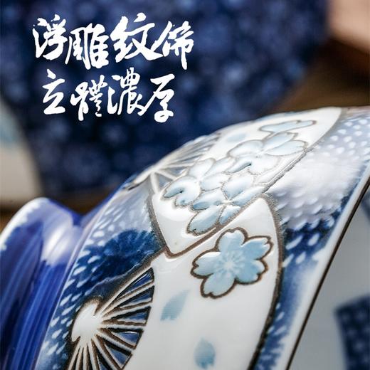 【旬彩】 千代源日本进口和韵风陶瓷五入饭碗高脚碗 M-106 商品图2