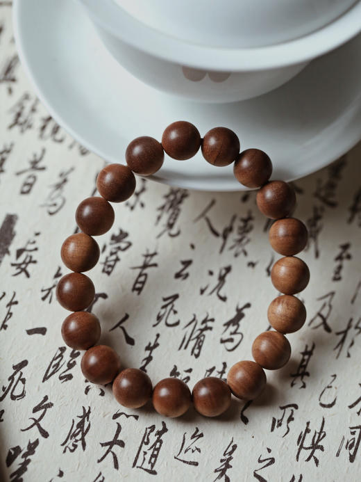 【青山特惠】1.0cm*19颗沉水级 黑肉印度迈索尔正区老山檀手串 L34 商品图0