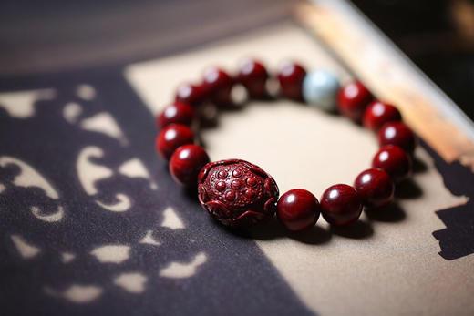 【青山特惠】12mm原创小叶紫檀 彼岸花 y4 商品图0