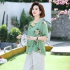 JCG-5884新款阔太太夏季短袖T恤中年女装大码两件套 商品缩略图2