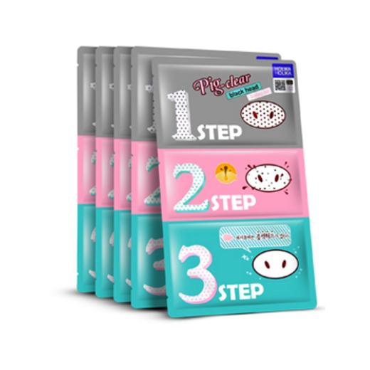 【包邮！一般贸易中文标】韩国惑丽客holika猪鼻贴去黑头收缩毛孔三步曲3个/片 商品图3