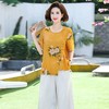 JCG-5884新款阔太太夏季短袖T恤中年女装大码两件套 商品缩略图1