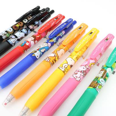 日本进口ZEBRA斑马限定款史努比系列按动中性笔JJ29学生考试专用黑色水笔Snoopy香味款卡通彩色中性笔0.4-0.5 商品图1