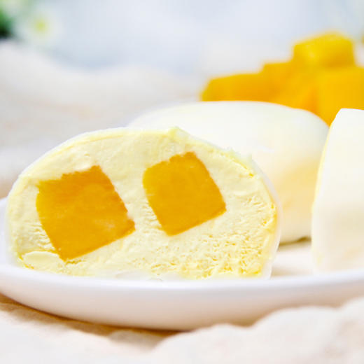 【芒果雪媚娘】大块的芒果肉连同奶油化在口腔，满35元起送 商品图0