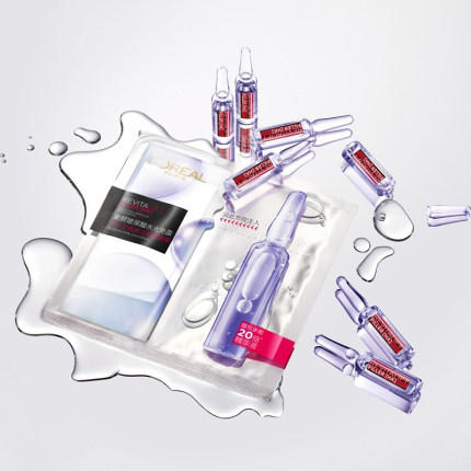 L'OREAL /欧莱雅安瓶面膜新款添加玻色因 提亮肤色补水保湿淡化细纹 商品图2