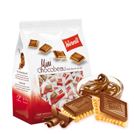 【饼干】瑞士零食万恩利迷你乔科牛奶巧克力饼干150g/盒烘焙蛋糕装饰 商品图4