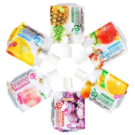 【食品酒水】小金鼠吸吸果冻30袋 6种多口味水果味果肉布丁休闲零食吸吸果冻 商品图4