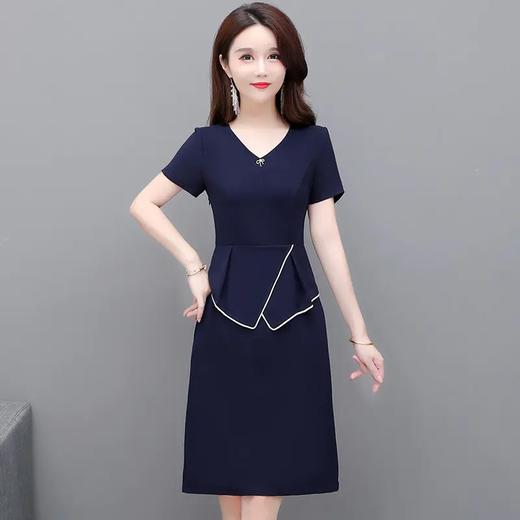 YWE-XYKL-LY606夏装新款修身显瘦短袖气质优雅大码时尚连衣裙 商品图2