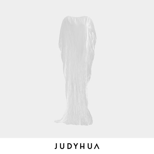 JUDYHUA 一字肩不对称皱褶裙 商品图3