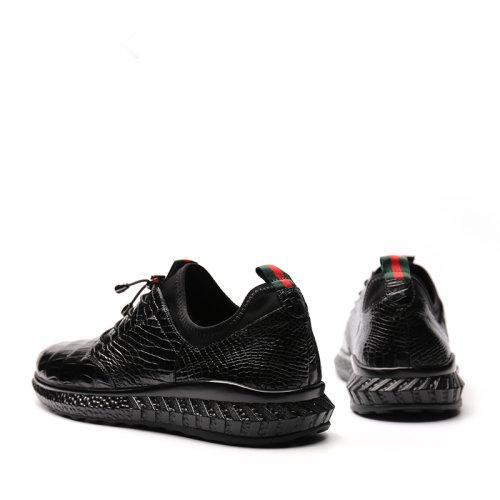 【21春夏新品】UROK新款鳄鱼皮男士防滑耐磨休闲鞋个性时尚潮流皮男鞋 商品图4