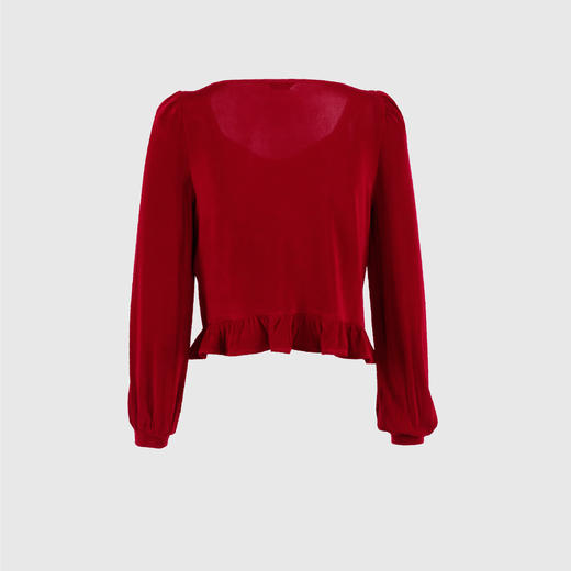 蝴蝶结装饰方领减龄上衣 商品图3