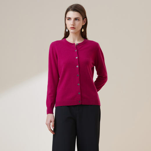 METTE羊绒世家2021年秋冬新品女士100%山羊绒开衫长袖针织衫外套 商品图4