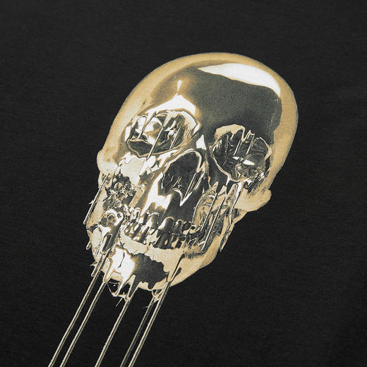 ALEXANDER MCQUEEN 亚历山大·麦昆 男士棉质骷髅头印花短袖T恤 632397QPZ86 商品图4