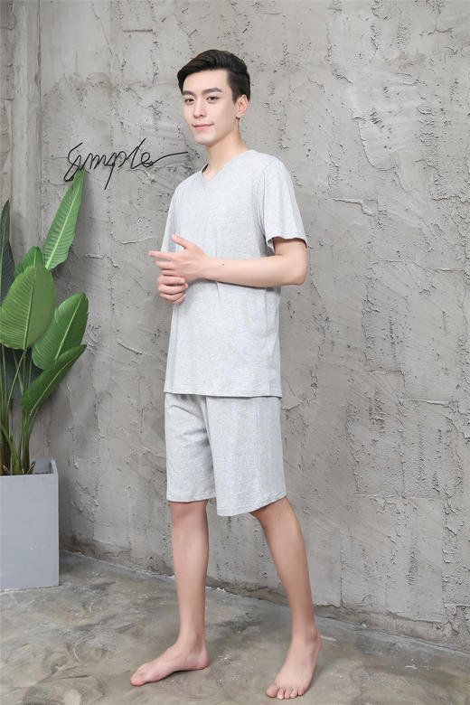 【产地直发包邮】乐坊—男士针织V领家居套装 商品图3