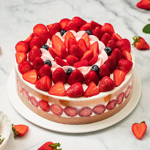 【超多草莓】香颂蛋糕，满满的草莓吃到爽，轻松治愈负能量（深圳幸福西饼蛋糕Y） 商品图3