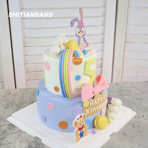 星黛露和达菲熊-双层奶油水果蛋糕（提早2天预定） 商品图1