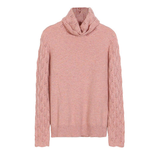 METTE羊绒世家2021年秋冬女100%羊绒衫时尚堆领镂空套头保暖毛衣 商品图10