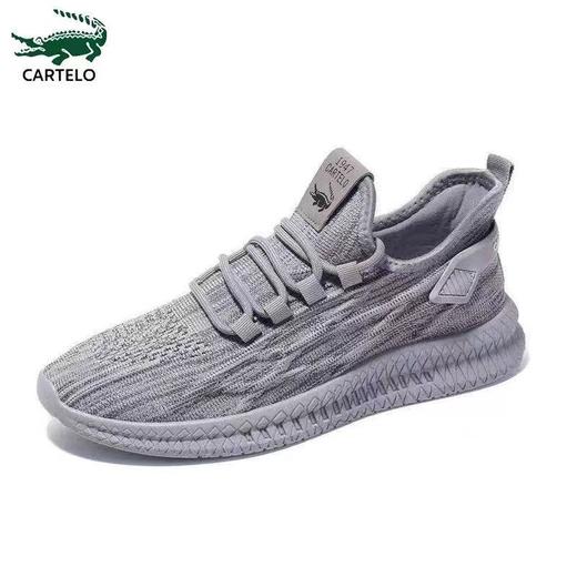 【防水黑科技！CARTELO卡帝乐鳄鱼】2021新款夏季男女同款情侣飞织鞋春夏款防水透气超轻防滑鞋休闲鞋 商品图3