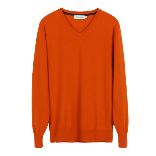 METTE羊绒世家2021年秋冬男士100%羊绒衫V领长袖针织内搭保暖毛衣 商品图12