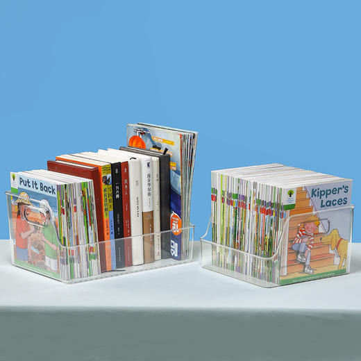 【绘本收纳架2只装 给书一个温暖的家】儿童绘本书籍整理箱 桌面置物架A4文件储物筐  横竖都可收纳 商品图3