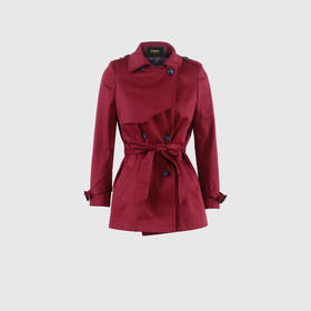 韩版收腰显瘦气质减龄百搭短风衣（附腰带）